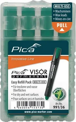 Markenware Pica Minenset Visor permanent 4x grün - 991/36