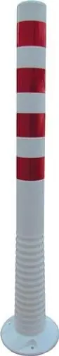 Kracherpreis Sperrpfosten PU weiß/rot Ø 80 mm - 12231 UV