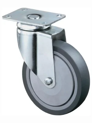 BS Rollen Lenkrolle mit Anschraubplatte Gummi schwer Kugellager 100 mm 80 kg - C100.A85.100 Bestpreis