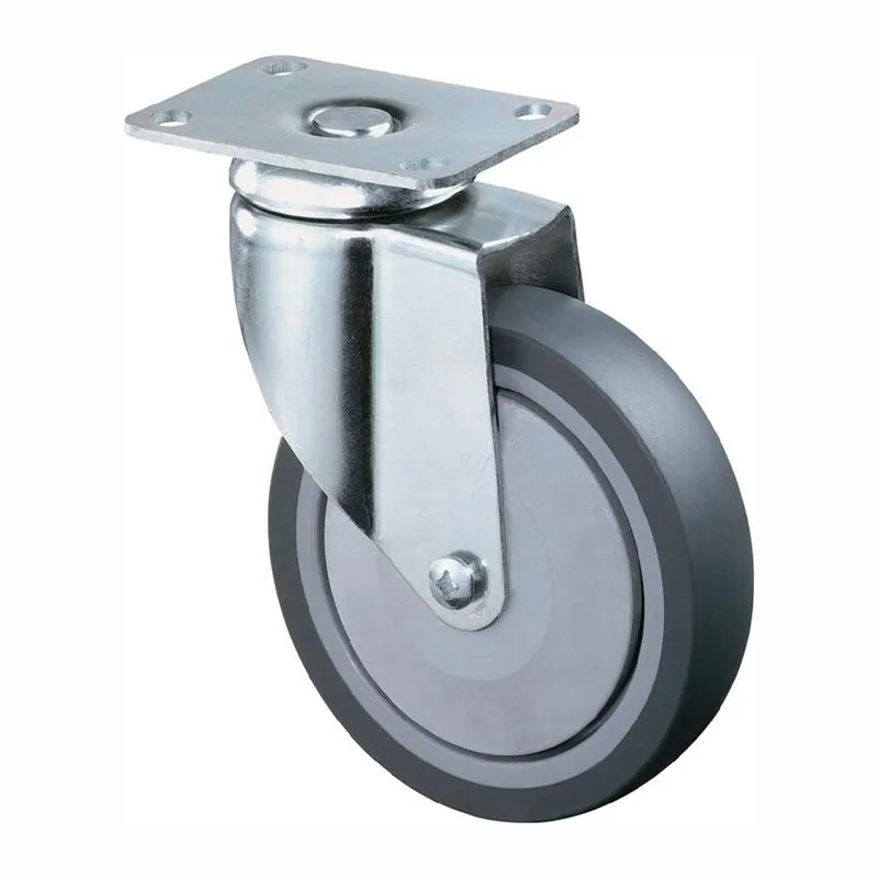BS Rollen Lenkrolle mit Anschraubplatte Gummi schwer Kugellager 100 mm 80 kg - C100.A85.100 Bestpreis