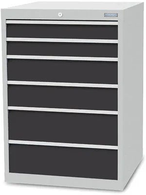Letzte Chance Bedrunka+Hirth Schubladenschrank Tiefe 736 mm R 24-24 6x Schublade BxTxH 705x736x 1.019 mm - 700/0222V10Z