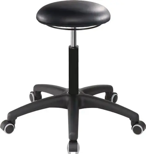 Drehhocker A1S-TR-KL Rl.Kunstleder schwarz Sitz-H.470-600mm MEY Direktkauf