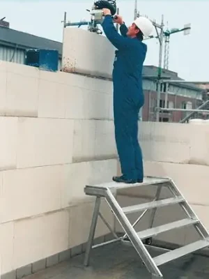 Versand Am Gleichen Tag Maurertreppe Tritthöhe 0,23m Stufen-L1,15xB0,19m 29kg Alu.MÜBA