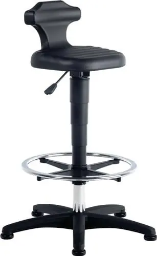 interstuhl Sitz-/Stehstuhl Flex Integralschaum Sitzhöhenverstellung 510 - 780 mm mit Fußring - 9419-2000 Preiswert