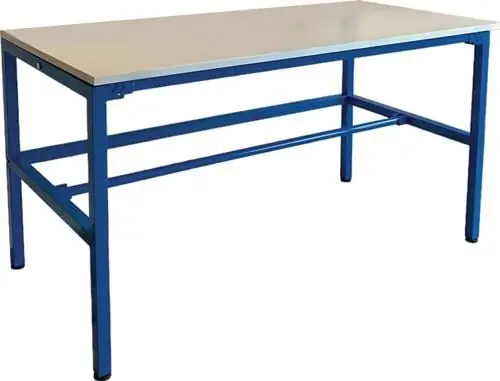 Packtisch B2000xT800xH850mm Melaminharz Arbeitsplatte GEWA Neuheit