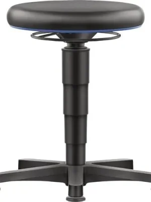 Drehhocker Bodengleiter Kunstleder Kunstleder schwarz Sitz-H.450-650mm BIMOS Sonderangebot