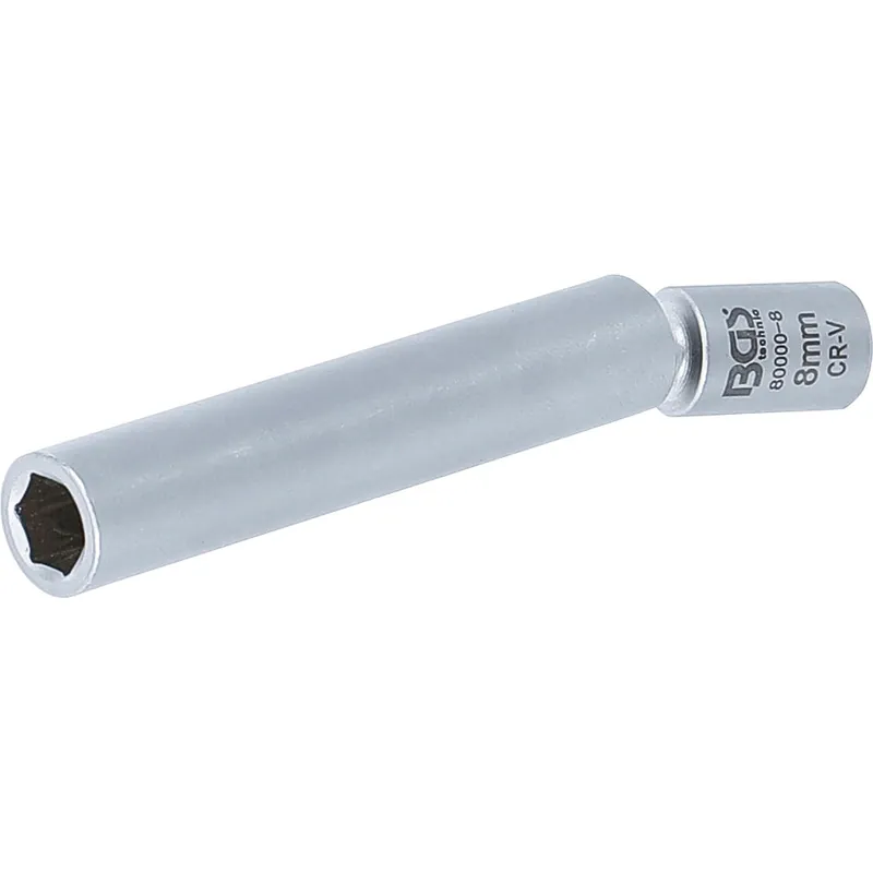BGS Glüh- und Zündkerzen-Gelenk-Einsatz Antrieb Innenvierkant 6,3 mm (1/4") SW 8 mm - 80000-8 Sonderaktion