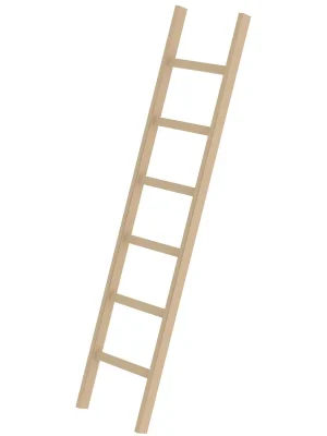 Günzburger Steigtechnik Sprossen-Anlegeleiter Holz ohne Traverse 6 Sprossen - 033106 Günstig