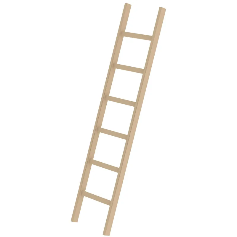 Günzburger Steigtechnik Sprossen-Anlegeleiter Holz ohne Traverse 6 Sprossen - 033106 Günstig