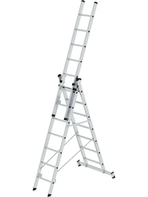 Meistverkauft Günzburger Steigtechnik Mehrzweckleiter 3tlg. mit nivello-Traverse 3 x 7 Sprossen - 011107