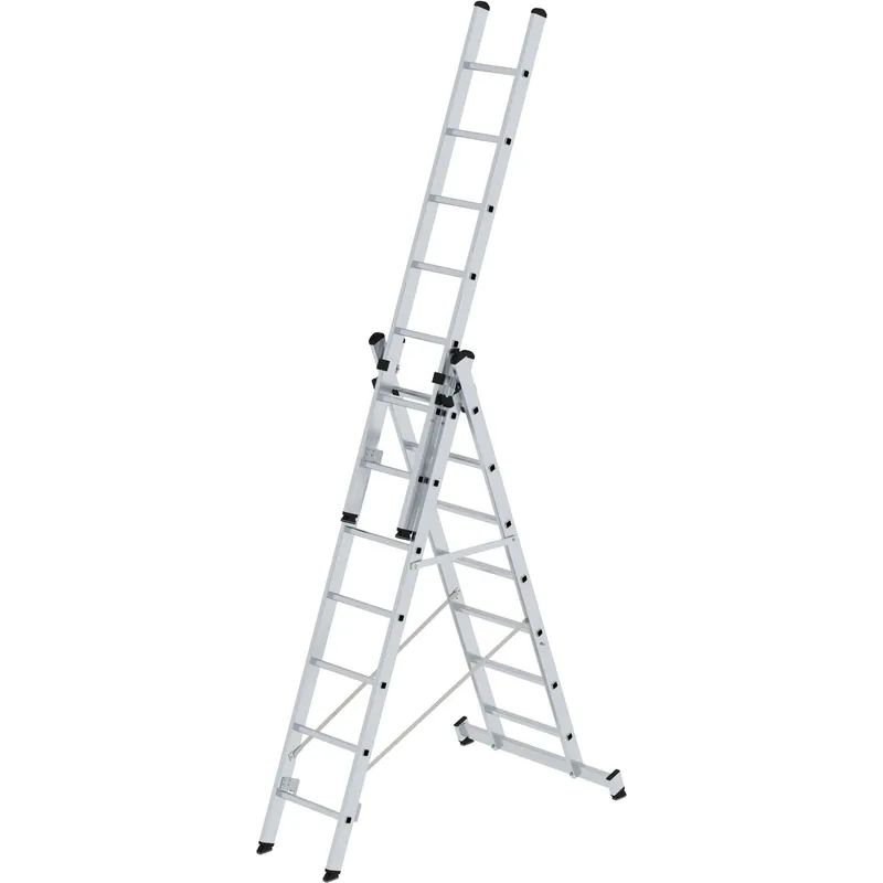 Meistverkauft Günzburger Steigtechnik Mehrzweckleiter 3tlg. mit nivello-Traverse 3 x 7 Sprossen - 011107