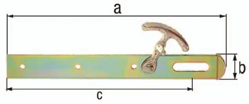 GAH Alberts Überfalle L.250x30mm B.30mm STA galv.gelb verz.m.Hak - 316389 Heißes Angebot