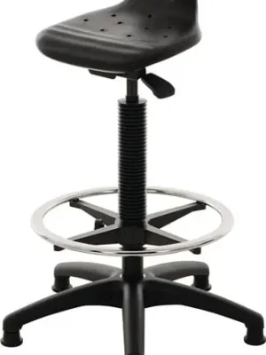 Gratis Versand LOTZ Stehhilfe PU-Integralschaum Sitz-H.570-820mm Ku.-Fußkreuz Fußring u.Bodengl - 4675.01