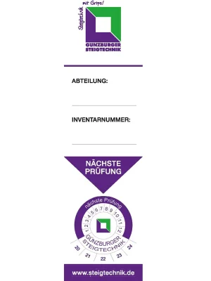 Günzburger Steigtechnik 20x Inventaraufkleber - 019176 Neu Im Sortiment