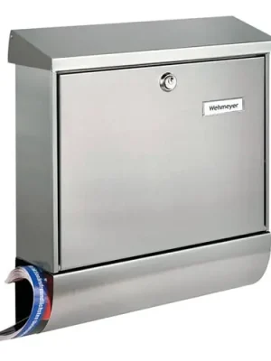 BURG-WÄCHTER Briefkasten Amrum-Set 38670 Ni H.420mm B.377mm T.115mm VA DIN C4 - 38670 NI Garantierte Lieferung