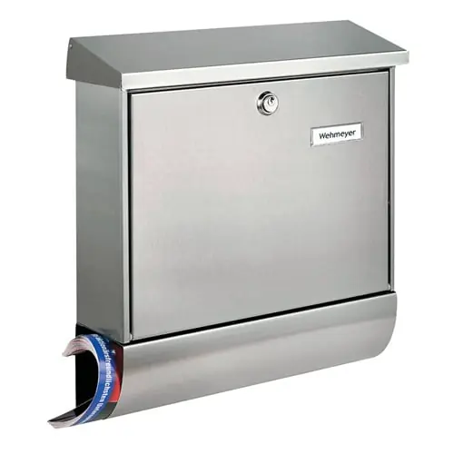 BURG-WÄCHTER Briefkasten Amrum-Set 38670 Ni H.420mm B.377mm T.115mm VA DIN C4 - 38670 NI Garantierte Lieferung