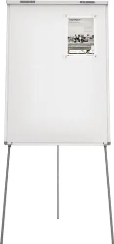 Markenware MAGNETOPLAN Flipchart Schreibfläche B680xH1045mm weiß höhenv.b.1,85m - 1226966