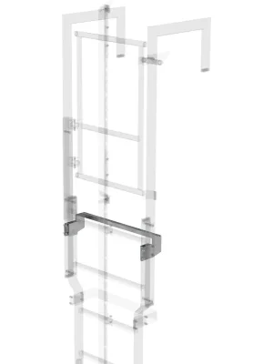 Günzburger Steigtechnik Ausstiegstritt Stahl-verzinkt 620 mm Spaltbreite 100 mm - 063971 Echt