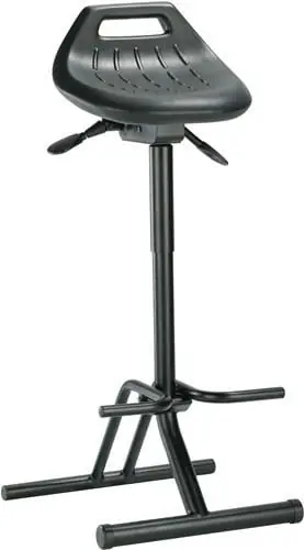 interstuhl Stehhilfe Integralschaum Sitzhöhenverstellung 640 - 840 mm Stahlrohr schwarz klappbar BIMOS - 9456-2000 Knallerangebot