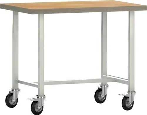 Werkbank B1000xT700xH840mm Buche Multiplex lichtgrau KLW-LUTZ BETRIEBSEINRICHT. Neuheit