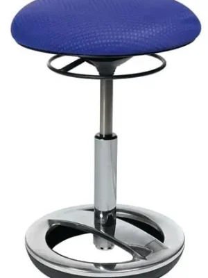 Solange Der Vorrat Reicht Hocker m.Standfußring Polster blau Sitz-H.440-570mm TOPSTAR