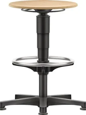 Top-Preis Drehhocker Bodengleiter u.Fußring Buche natur Sitz-H.560-830mm HO BIMOS