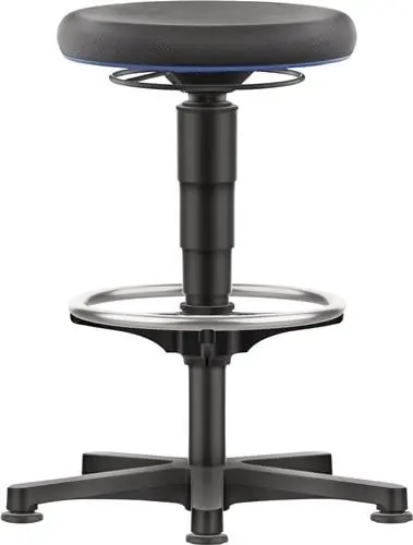 Drehhocker Bodengleiter u.Fußring Supertec schwarz Sonderangebot