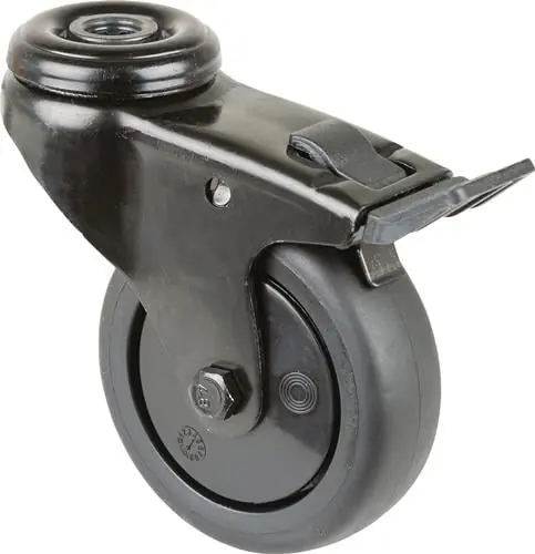 Preisreduziert Lenkrolle m.Festst.D.75mm Trgf.75kg Rückenloch 10,2 m.Festst.