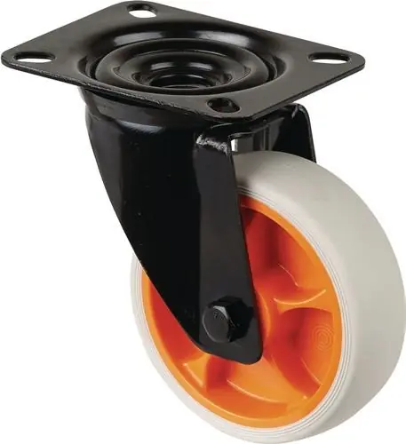 Must-Have Lenkrolle D.100mm Trgf.110kg Lenkrollen Gum.Platte L104xB80mm Farbe Rl.hellgrau