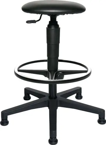 Drehhocker m.Gleiter Kunstlederpolster schwarz Sitz-H.540-800mm TOPSTAR Aktuell