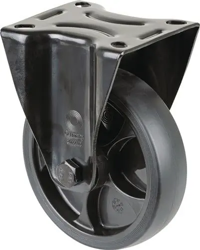 Preis Gesenkt Bockrolle D.125mm Trgf.120kg Gum.Platte L104xB80mm Farbe Rl.schwarz BS ROLLEN