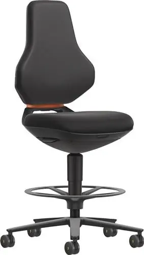Echt Arbeitsdrehstuhl Alu.anth.Supertec schwarz 570-810mm