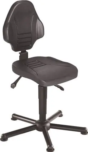 Arbeitsdrehstuhl W13 Bodengleiter Polyurethanschaum schwarz Saisonangebot