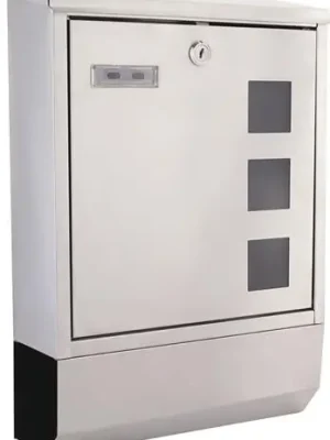 Neue Kollektion Briefkasten Corto H.435mm B.300mm T.100mm grau VA DIN C4 ROTTNER
