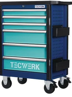 Geprüft Werkzeugwagen PLUS 2.0 B760xT465xH1030mm 500kg 6Schubl.unbest.Stahlbl.TECWERK