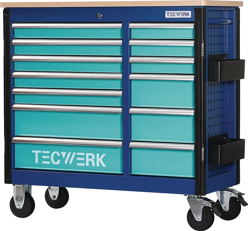 Rollwerkbank PLUS 2.0 S Außen-B1150xT500xH1015mm Schubl.13 30kg 500kg TECWERK Heißes Angebot