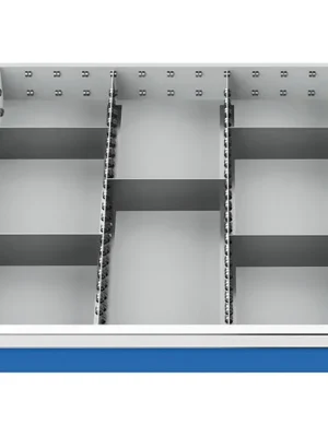 Top-Angebot Bedrunka+Hirth Schubladeneinteilung R 24-24 mit Metalleinteilung für Front 100 mm BxT 600 x 600 mm  - 138BLH100A
