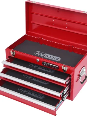 Echt KS TOOLS Werkzeugtruhe mit 3 Schubladen-rot, L508xH255xB303mm  - 891.0003