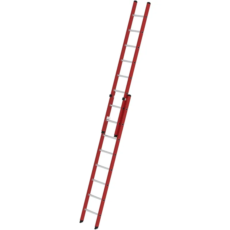 Günzburger Steigtechnik Sprossen-Schiebeleiter 2tlg. GFK/Alu ohne Traverse 2 x 8 Sprossen - 035108 Top-Preis
