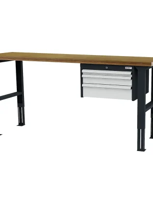 Echt WS24 Arbeitstisch höhenverstellbar Schubladen: 1 x 50 1 x 100 1 x 150 B x T x H 2.000 x 600 x 760-1060 mm - WS24-100405