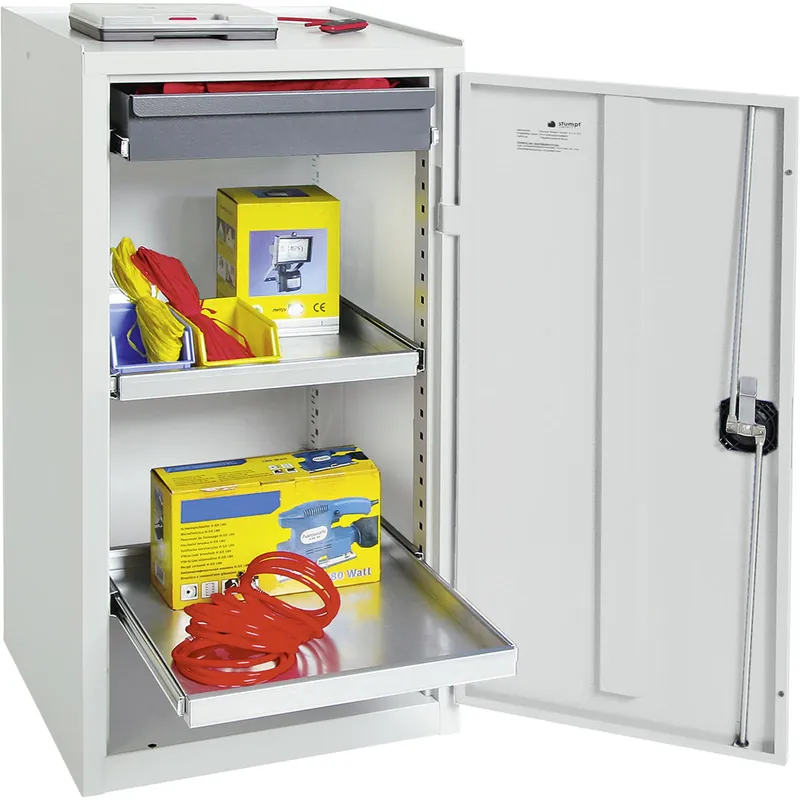 Solange Der Vorrat Reicht Stumpf Werkzeug- und Materialschrank Serie 3000 lichtgrau + 1 Schublade 100 mm + 2 Auszugsböden - 3001107