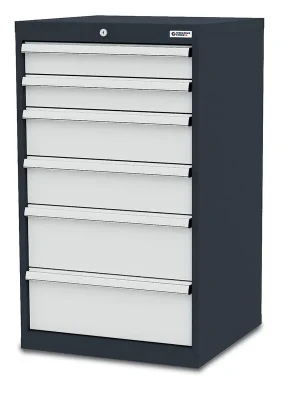 Direktkauf WS24 Schubladenschrank Schubladen: 2 x 100 2 x 150 2 x 200 B x T x H 600 x 575 x 1020 mm - WS24-100203