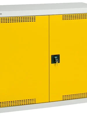 Schneller Versand Stumpf Umweltschrank BP-2 lichtgrau / signalgelb + 2 Auffangwannen durchgehend - 7597062