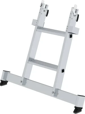 Günzburger Steigtechnik Stufen-Glasreinigerleiter Unterteil mit nivello-Traverse 2 Stufen - 012024 Super-Preis
