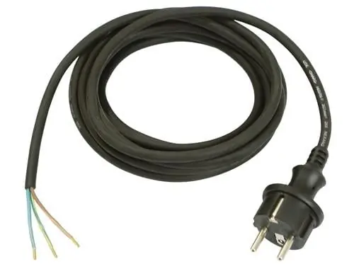 Garantierte Lieferung Anschlussleitung H07RN-F 2x1,5mm² 5m Konturenstecker schwarz WEINGÄRTNER