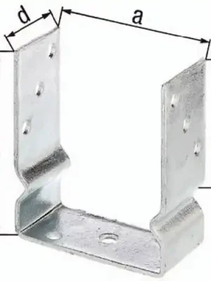 Zertifiziert GAH Alberts U-Pfostenträger ETA-10/0210 121x150x100x60mm TZN z.Aufschr - 217648