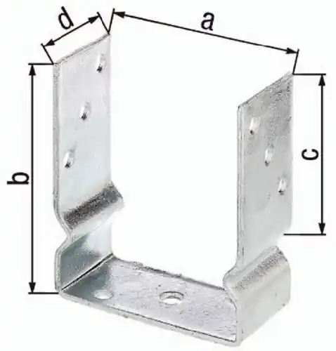 Zertifiziert GAH Alberts U-Pfostenträger ETA-10/0210 121x150x100x60mm TZN z.Aufschr - 217648