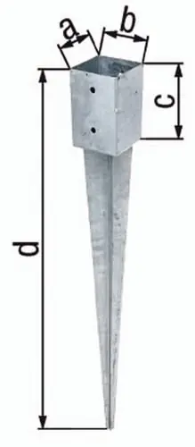 Sonderangebot GAH Alberts Einschlag-Bodenhülse a101xb101xc150xd900mm STA roh TZN - 211318