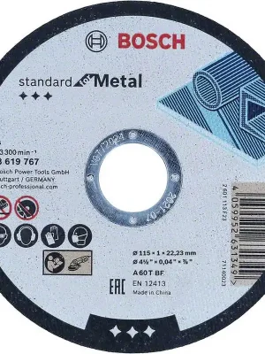 Bosch Standard for Metal Trennscheibe gerade, 115 mm, 22,23 mm - 2608619767 Neue Ware