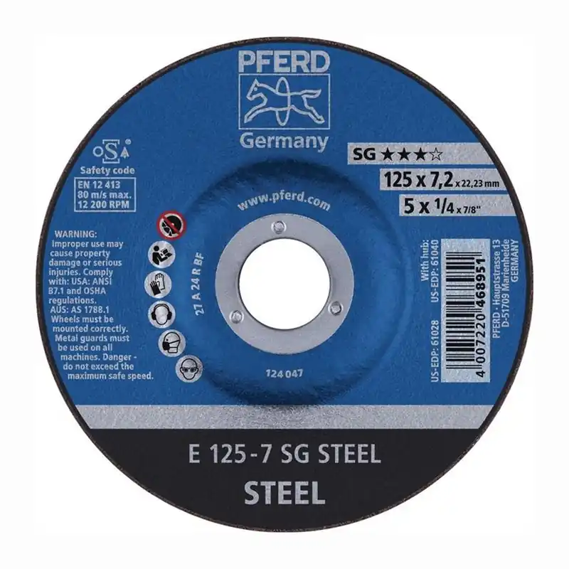 PFERD Schruppscheibe SG STEEL D 125 x S 7,2 mm - 62212626 Knallerangebot